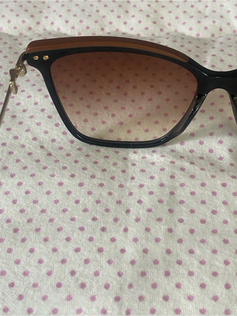 NIB Longchamp Oversized Square Gradient Sunglasses Black & Gold w/Case - Picture 5 of 9